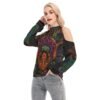 The Journey Within (All-Over Print Women's Cold Shoulder Sweatshirt) - Image 3