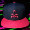 Active Meditation Music Logo (Black/Red Snapback Hat)