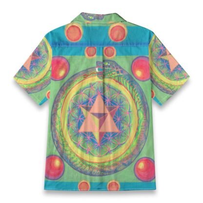 Extrasensory Perception - Self Realization (All-Over Print Men's Casual Hawaiian Short Sleeve Shirt | 125GSM Cotton) - Image 2